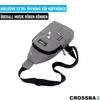 CROSSBAX Brusttasche Umhängetasche Schultertasche Crossbody Sling Bag grau