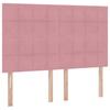 Storage Bed with Mattress Pink 140 X 200 Cm Velvet