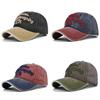 New Boston Embroidered Baseball Cap Vintage Washed Denim Duck Tongue Sun Hat