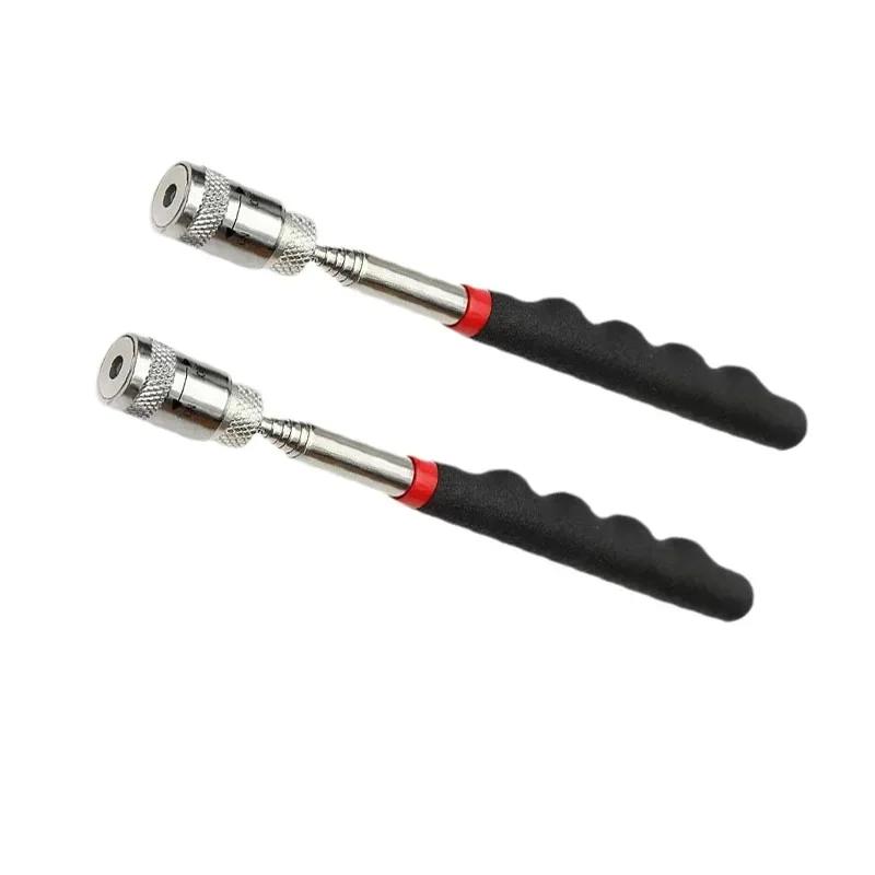 Teleskopischer magnetischer Eisen-Saugstab mit LED-Licht Metall-Aufnahmewerkzeug DIY Stark magnetischer Metallschrauben-Saugstab Aufnahmewerkzeug