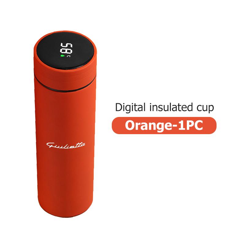 1Pcs Car Smart Thermos Bottle With Temperature Display For Alfa Romeo Giulietta GT 159 147 156 Mito Brera Giulia Spider F1