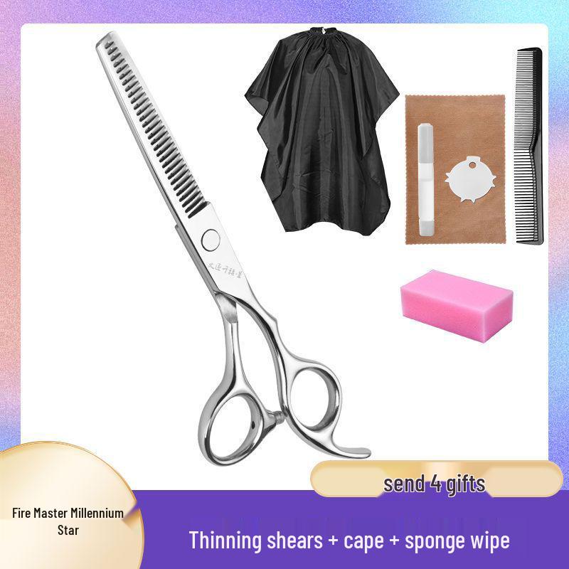 Professional Hairdressing Scissors Set: Flat Teeth, Cutting, and Thinning Scissors - Free Shipping