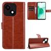For ZTE Blade A35e PU Leather Case with Strap Crazy Horse Texture Phone Wallet Cover