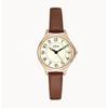 Gadi Vintage Style Quartz Watch For Women With Leather Strap And Water Resistance
