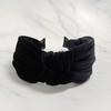 LALA Velvet Knot Wide Hairband - Black