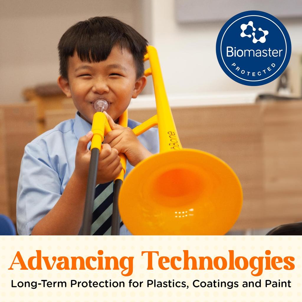 pInstruments Plastic Wind Instrument Eb Alto Trombone pBONE Mini Lightweight & Highly Durable ABS Biocoat Antibacterial PBONE2R Red (MouthpieceCarry