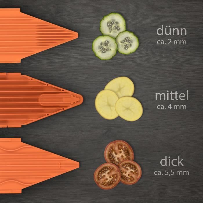 Schneidset - Kanten - v3 trendline profi set - Farbe orange - 8 Teile - modernes Design