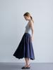Nobeu Asymmetrical Shirred Skirt_Navy