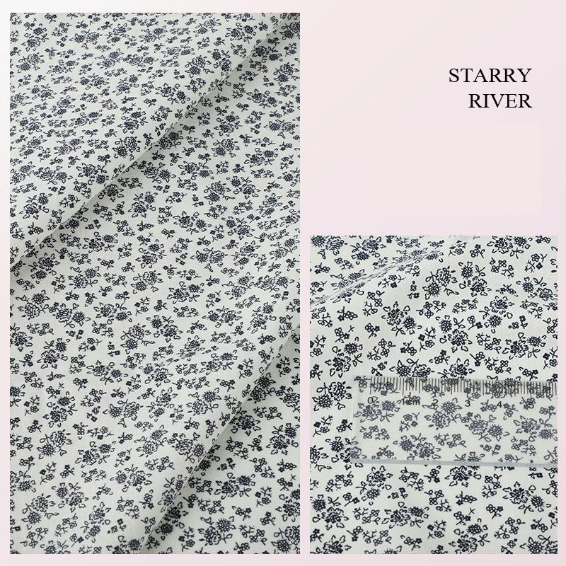 100*145cm High-density Cotton Poplin Plant Flower Printed Fabric For Diy Sewing Dolls Kid Dress Apparel Quilted Bedding Textiles