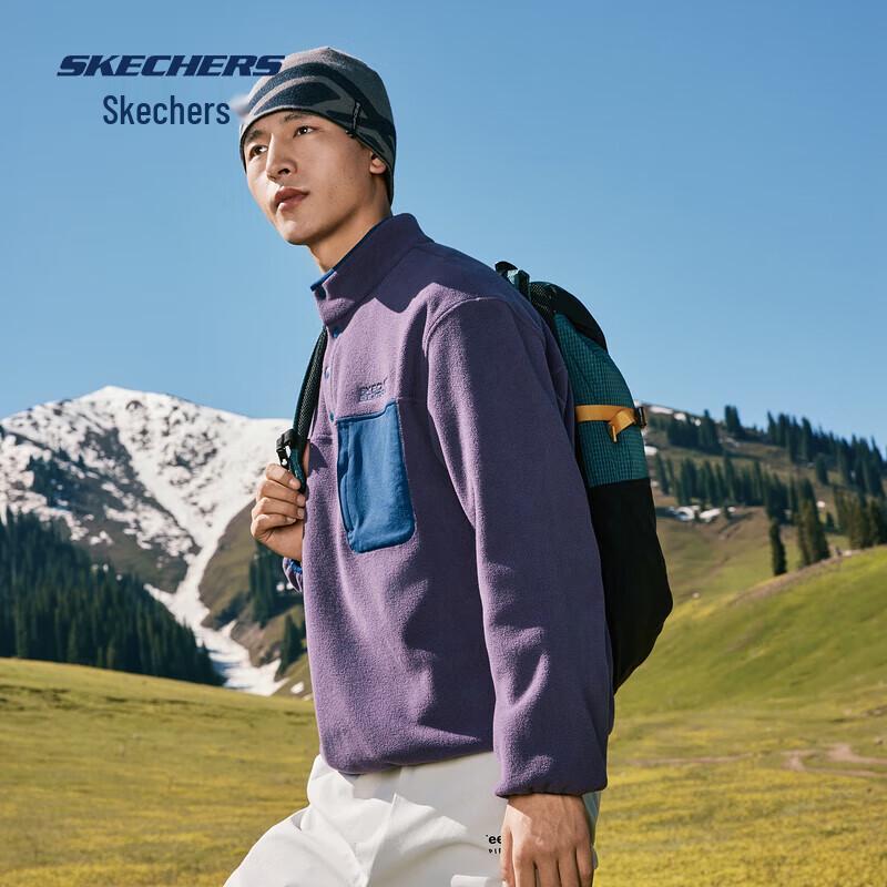 Skechers Men s Fleece Half-Zip Anti-Static Jacket P425M190 L