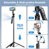 Auto Face Tracking Tripod 360° Rotation with Stand 70.9" Ai Motion Tracking Tripod Motion Sensor Phone Tripod Stand Selfie Stick Rotation Tripod W