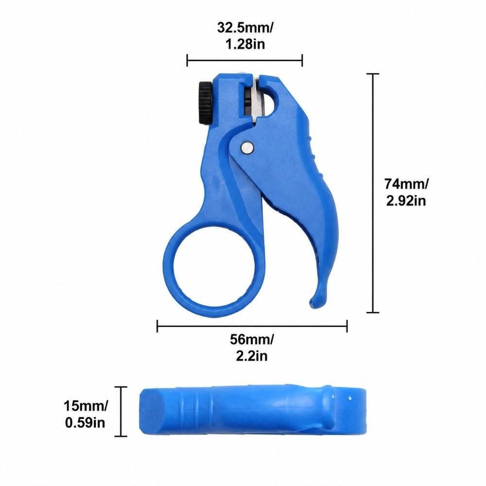 Spring Assisted Mini Wire Stripper One-Handed Cable Stripper for Cat5e-Cat8 Network Cable
