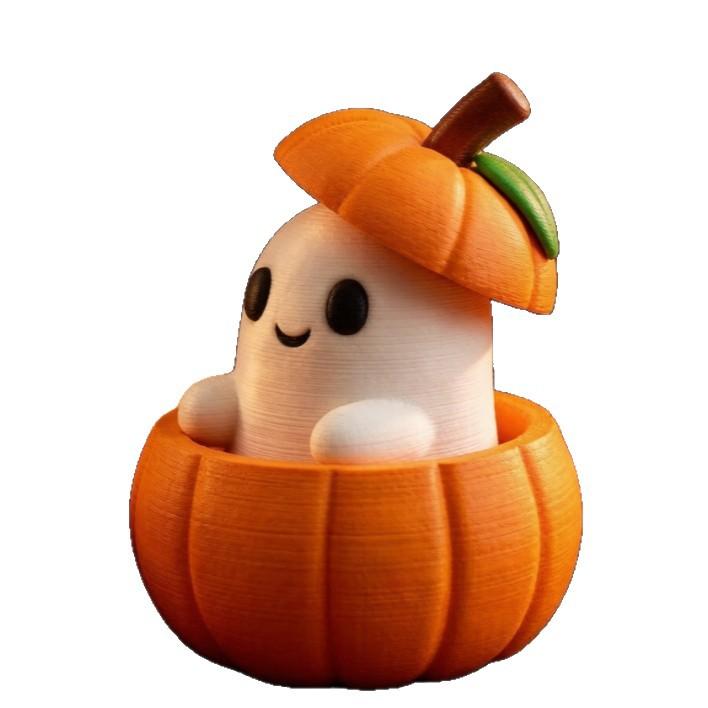 Halloween Pumpkin Elf Ornament Creative 3D Printed Desktop Atmosphere Scene Decoration