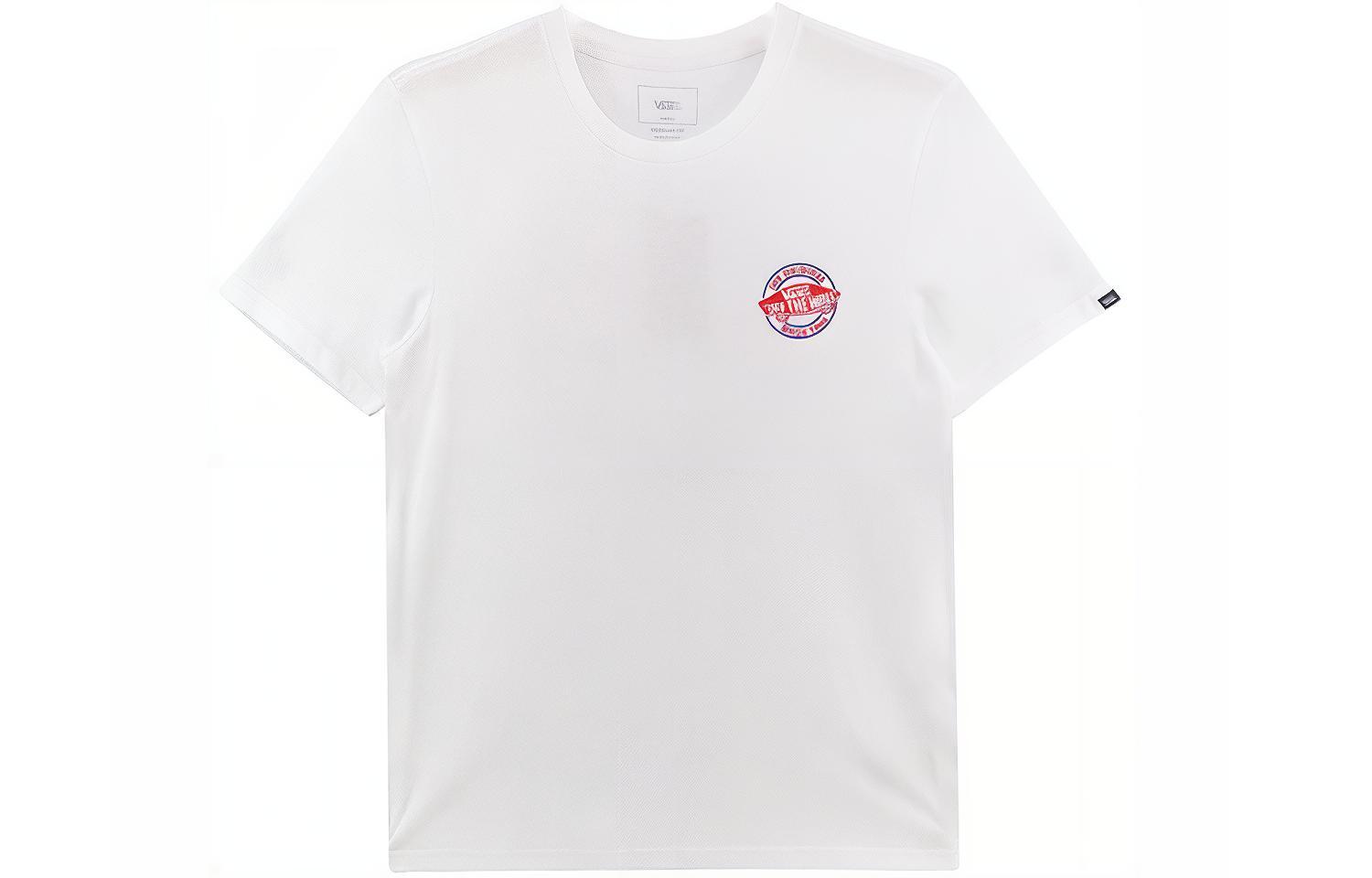 Vans T Shirts Unisex White Crew Neck Moderate Straight Fit VN0A5F2PWHT1 XL