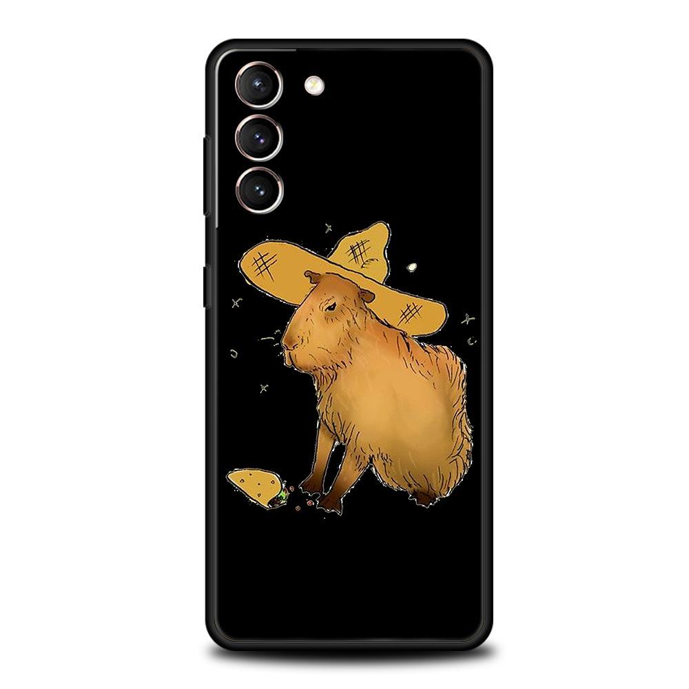 Custodia per Telefono Capibara Cartone Animato Carino Per Samsung Galaxy S23 Ultra S22 S21 S20 FE 5G S10 S10E S9 S8 Plus Note 20 Cover Morbida Paraurti