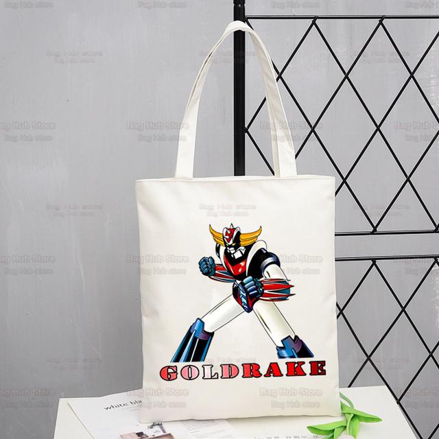 Goldorak Nostalgia Geantă Cumpărături Cumpărături Grendizer OZN Robot Spațial Eco Pânză Goldrake Bolsas De Tela Geantă Sacole Reutilizabile