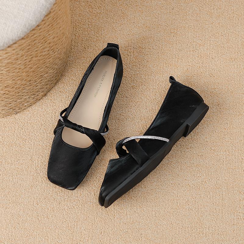 Fashion Women Mary Jane Shoes Flat Soft Comfortable Fairy Style with Dress Casual Walking Shoes