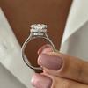 Moissanite Ring 100% Real 925 Silver Diamond Party Wedding Band Rings for Women Bridal Engagement Jewelry GRA Certified
