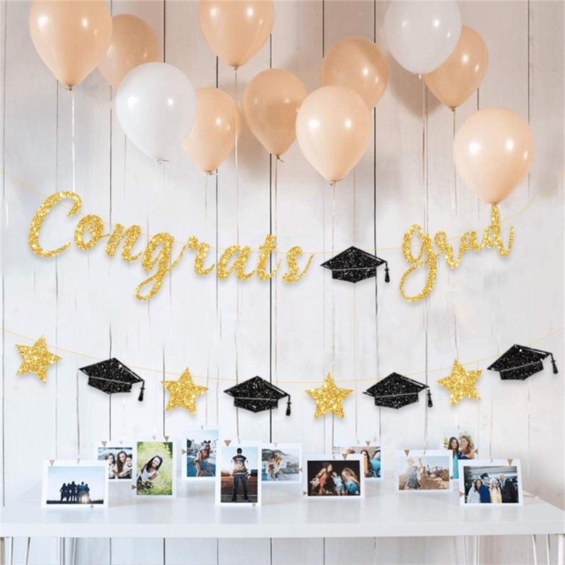 Glittering Graduation Hanging Ornament Graduation Decoration Class of 2025 Graduation Party Decoration for School Party