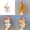Cute Bear Plush Keyring With Glasses For Bag Charm Gift Idea