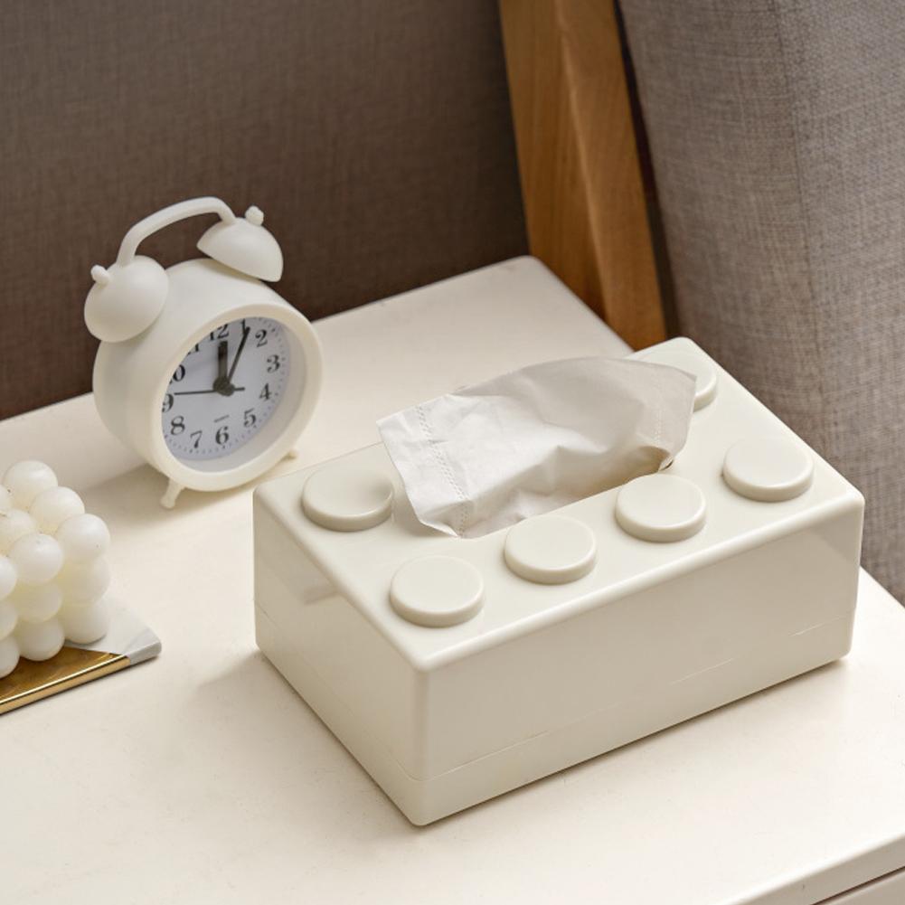 Creative Building Blocks Tissue Box Wall-Mounted Spring Paper Towel Holder Waterproof For Bathroom Living Room And Kitchen