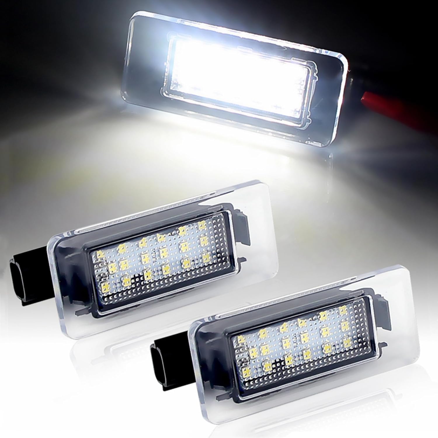 

Yankok LED License Plate Lights for Nissan Altima L37 Sentra B17 B18 Versa Sedan N18 Rogue X-Trail T33 6000K 18 SMD Tag Lamp Assembly
