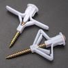 10/50set Plasterboard Expansion Screws Self-Drilling Airplane Plug Pipe Hollow Wall Gypsum Board Drywall Hardware Fixings Kit