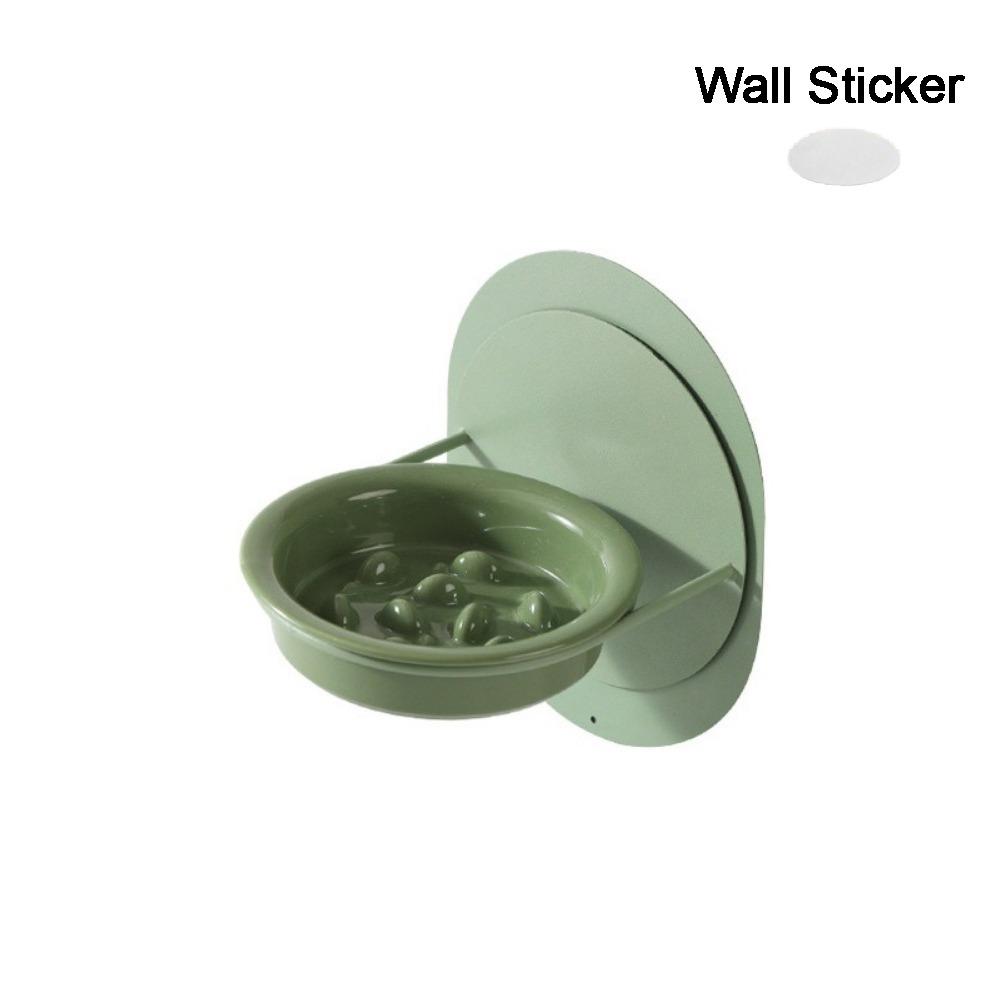 Wall Mounted Ceramic Cat Bowl Neck Protection Detachable Elevated Cat Water Bowl with Magnetic Stand Adjustable Height