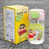 Straw Water Cup for Girls, High Value and Easy-to-use Cute Cup, High Borosilicate Glass, Household Resistant