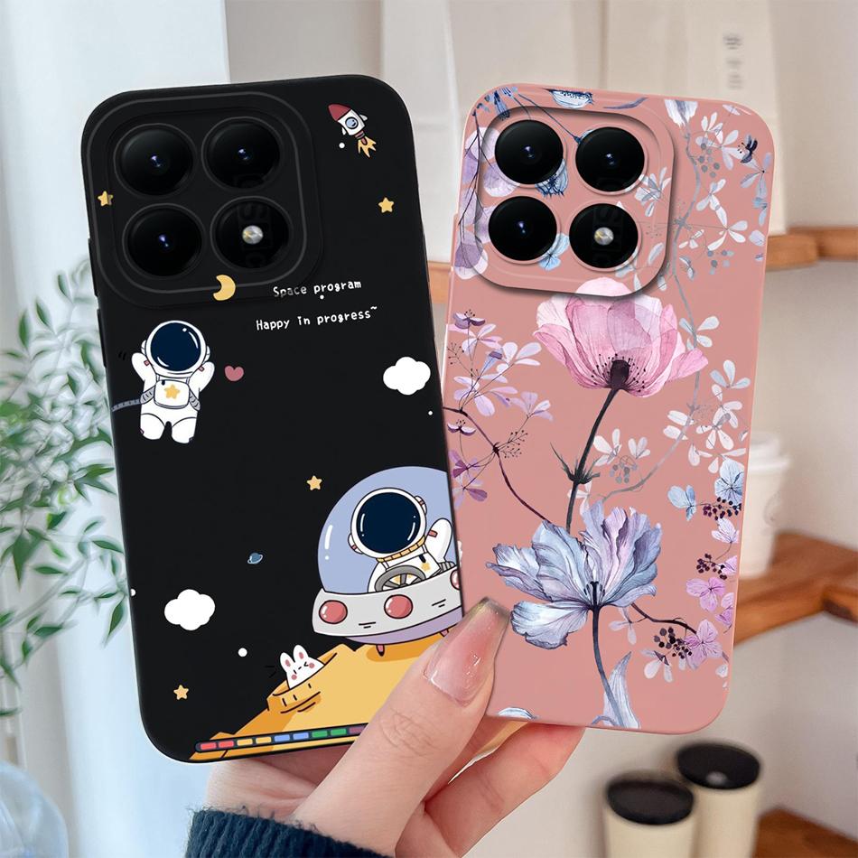 For Xiaomi 15T Pro Phone Case For Xiaomi 17 Pro Max Cute Astronaut Funda For Xiaomi15T Soft Liquid Silicone Durable Back Covers