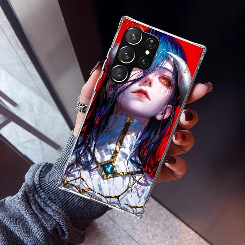 Albedo Overlord Anime Phone Case For Samsung Galaxy S23 S24 S25 Edge S26 Ultra S22 + S21 Plus S20 FE Cover Silicone Print Shell