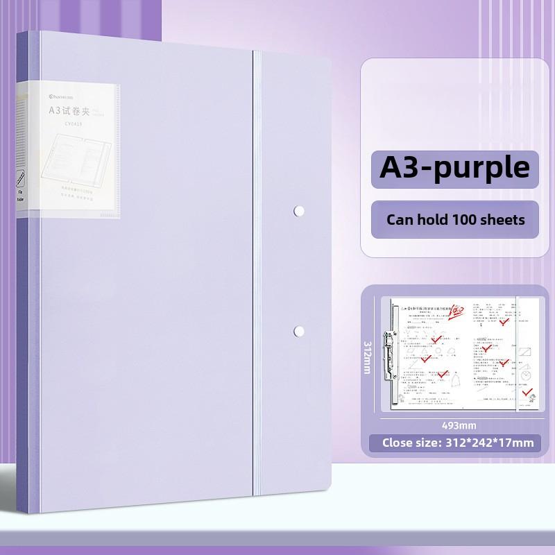 NEW Strap Design A3 File Folder Students Exam Paper Storage Clip Multifunction Clipboard Writing Pad Document File Folders