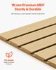 4 X 4 Ft SlatWall Paneling MDF Natural Garage Slatwall with Modular Design