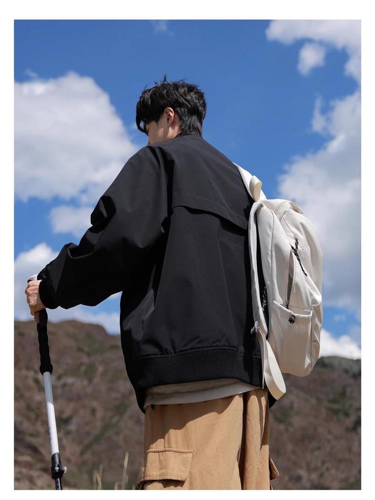 Men's Trendy Japanese Stand Collar Workwear Jacket - Autumn Collection