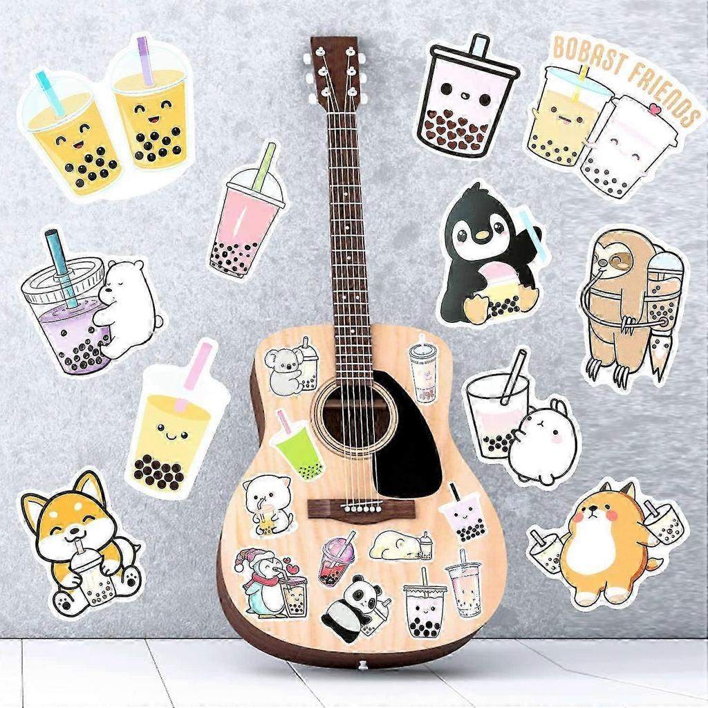 Pack of 100 Boba Stickers,Cute Bubble Tea Stickers, Vinyl Boba Tea Stickers, Milk Stickers