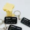 Keychain with Personality Words Pendant Bag Charms Key Chain Metal Rings Keyfob Hanging
