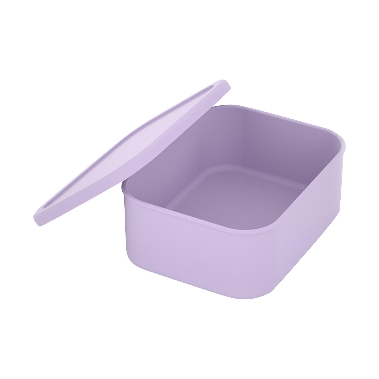 

Thickened Silicone Food Storage Container 2100ml Microwave Safe Heat Resistant Lunch Box with Lid Durable BPA Free Material One Size