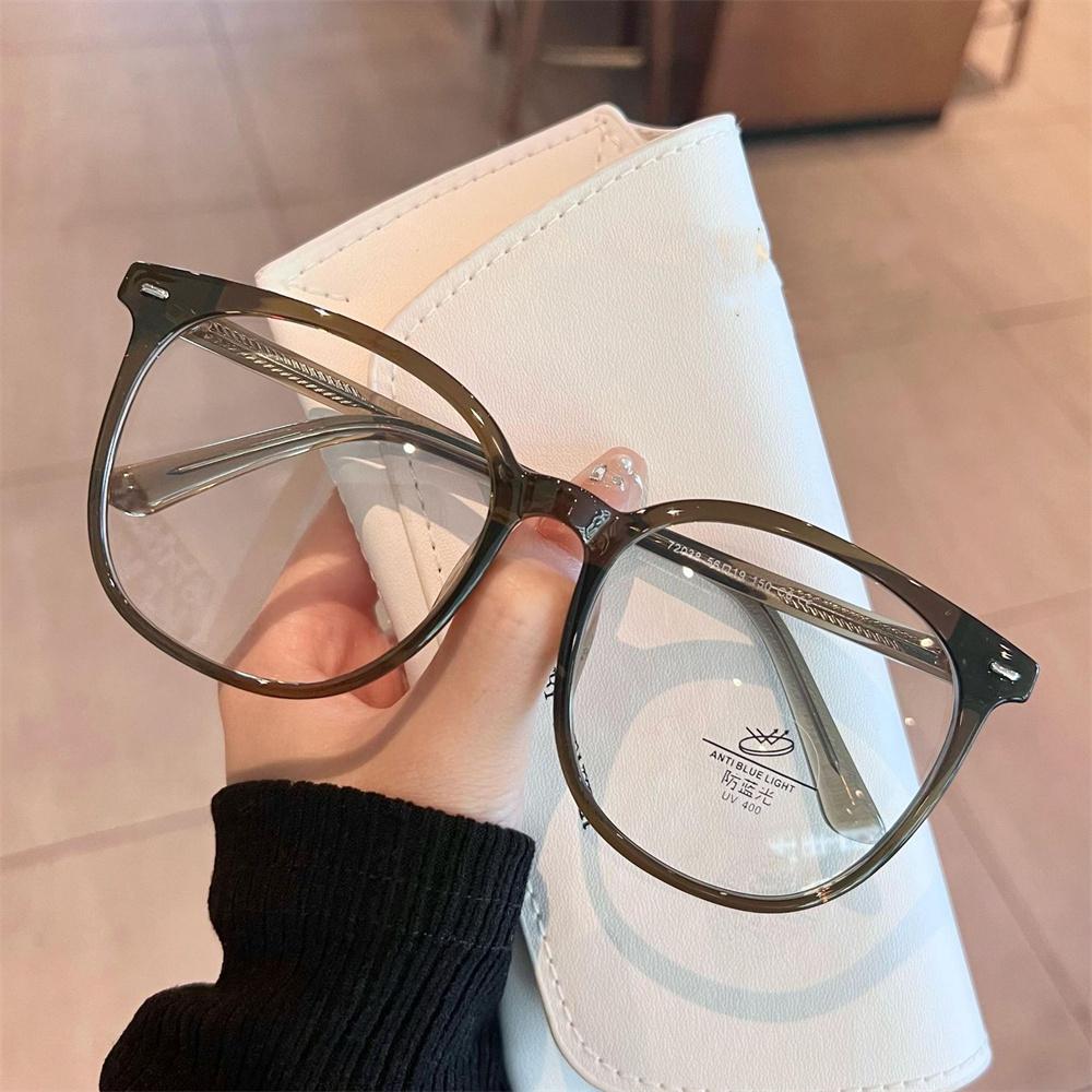 

Women Anti-Blue Light Glasses Ultra-Light Reading Glasses Men Fashion Computer Eyewear Transparent Frame Flat Light Eyeglasses