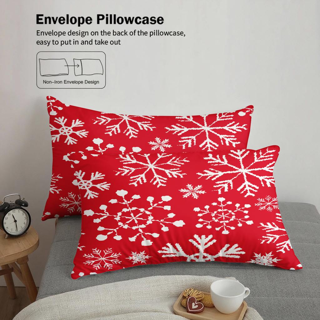 Christmas Bedding Set Soft Polyester Duvet Cover Set Quilt Cover With Pillowcase For Bedroom Decor Birthday Gift Christmas Gifts