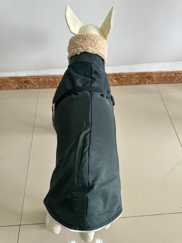 Medium & Large Dog Solid Color Fleece Turtleneck Warm Vest