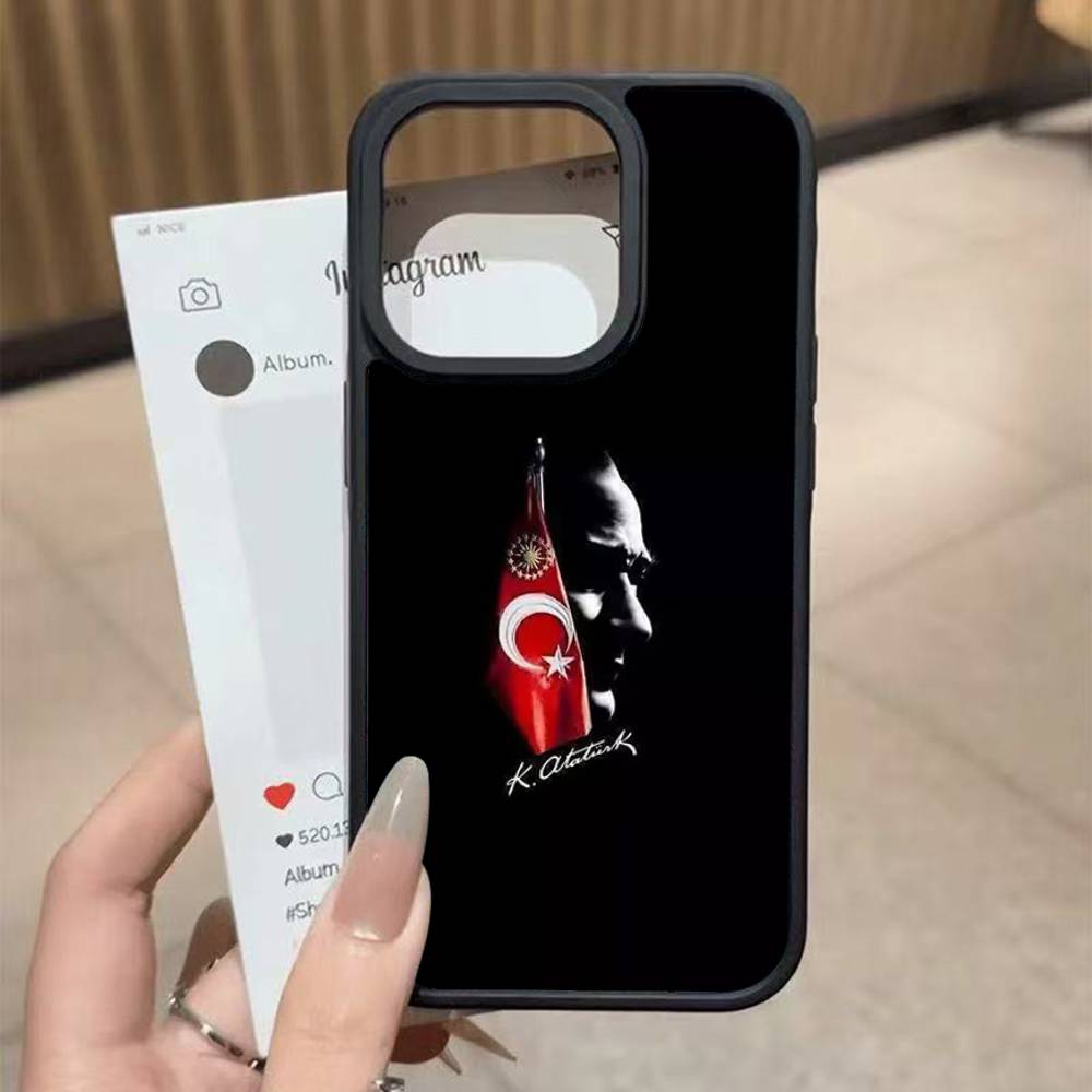 

Mustafa Kemal Ataturk Signature Hard Plastic Phone Case For Iphone 17 Air 16 15 14 13 12 11Pro Max PC TPU Cover iPhone 17