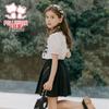 Girls' Academy Style Bow Shirt & Pleated Skirt Set