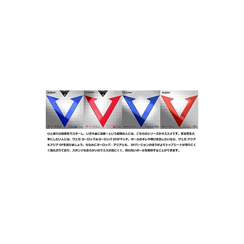 XIOM Table Tennis Rubber, Inverted, Vega Europe Black MAX 10431