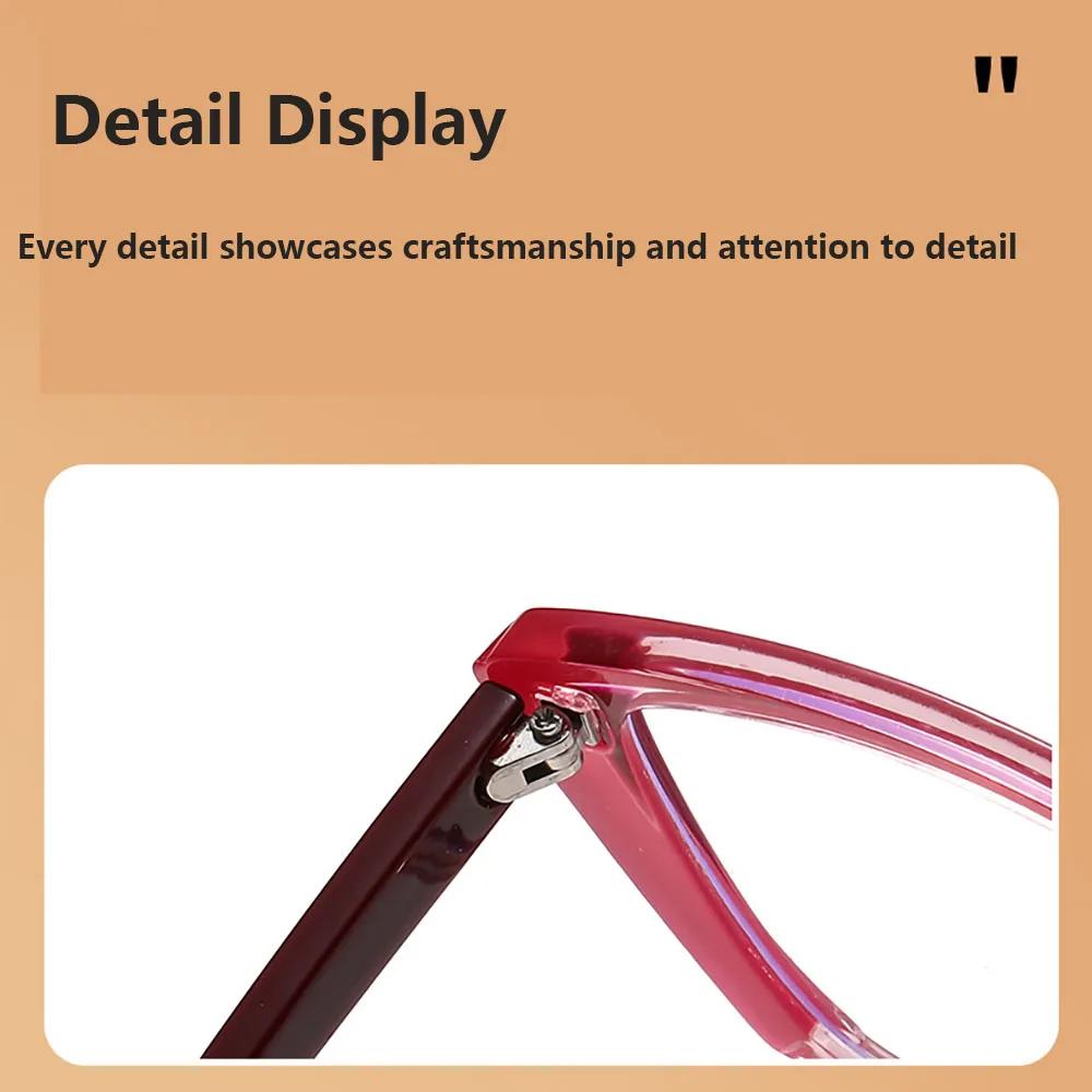 Trendy Fashion Cat Eye Reading Glasses Plus Women Vintage Colorful Frame Presbyopia Eyewear Anti Blue Light Clear Glasses +2.5