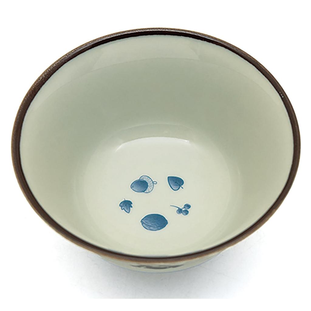 Disney "Chip 'n' Dale" Rice Bowl, Approx. 11cm, Microwave-Safe, Old Imari Style, Made in Japan, 3336-14