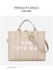 Solid Color PU Leather Women's Tote & Crossbody Shoulder Bag - Large Capacity, Simple & Casual Design