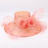 New European beautiful woman summer big flower mesh fashion hat seaside sun protection beach sun hat sun gift hat
