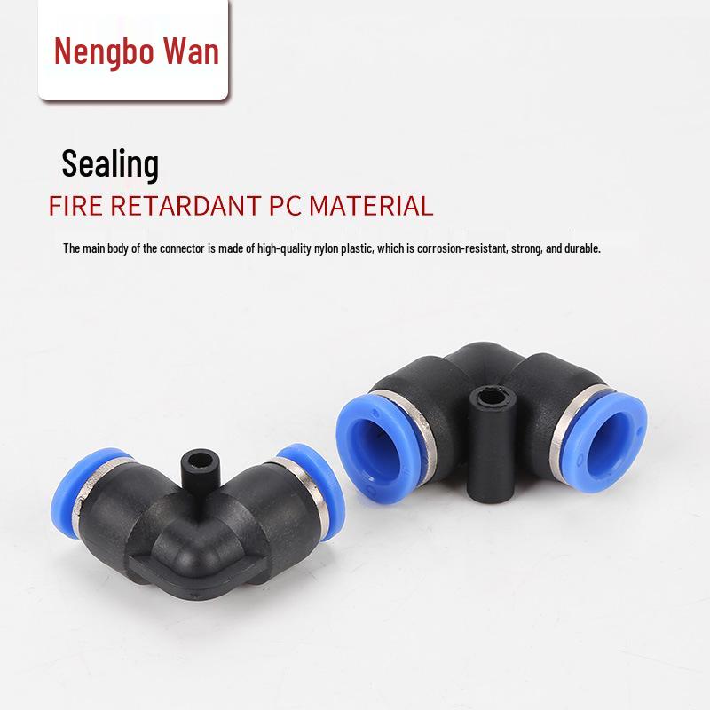 Pneumatic Plastic Right Angle Elbow Quick Connect Air Fitting PV-4/6/8/10/12/16
