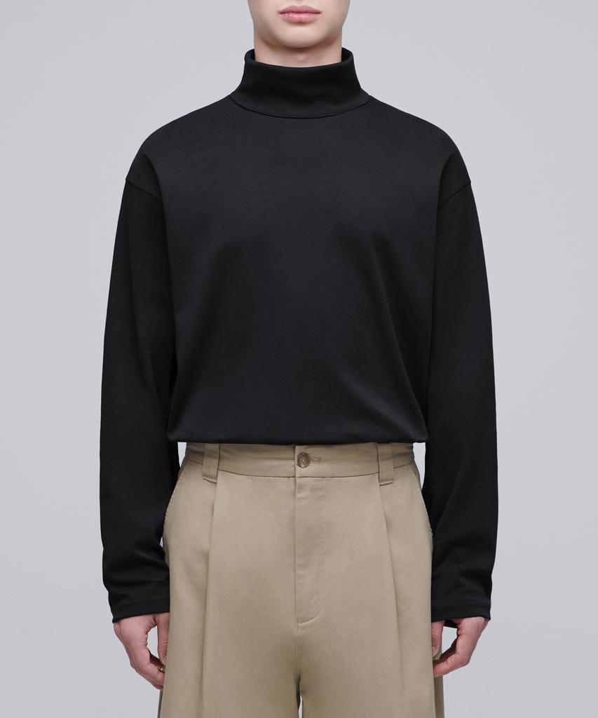 Musinsa Standard Relaxed Turtleneck Long Sleeve T-Shirt [Black]