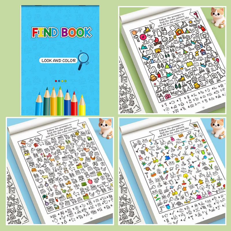 Children s Color & Find Activity Book: Cross-border Fun & Drawing Challenge